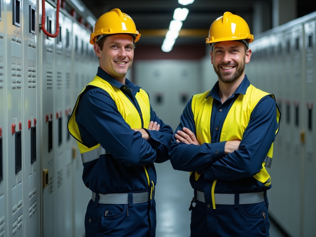 Elektriker bei der Arbeit
